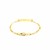 Classic Childrens ID Bracelet with Figaro Chain in 14k Yellow Gold (3.30 mm)