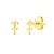 14k Yellow Gold Sagittarius Stud Earrings