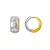 14k Two-Tone Gold Diamond Cut and Interlaced Style Hoop Earrings