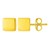 14k Yellow Gold Polished Cube Post Earrings