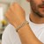 14k Yellow Gold White Pave High Polish Modern Lite Miami Cuban Bracelet  (8.00 mm)