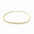 Sterling Silver Yellow Toned Twisted Chain Anklet