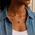 14K Yellow Gold Emerald Cut Amethyst Necklace