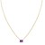 14K Yellow Gold Emerald Cut Amethyst Necklace