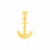 14k Yellow Gold Anchor Pendant