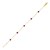14K Yellow Gold Pink Sapphire Station Bracelet
