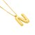 14K Yellow Gold Helium Initial N Pendant