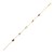 14K Yellow Gold Multi Gemstone Paperclip Bracelet (1.50 mm)