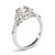 14k White Gold Side Clusters Round Diamond Engagement Ring (1 1/8 cttw)