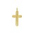 14K Yellow Gold Etched Cross Pendant