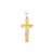 14k Two Tone Gold Crucifix Pendant