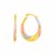 14k Tri Toned Gold Twisted Hoop Earrings