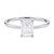 1 Carat Emerald Lab Grown IGI G/VS1 Diamond Solitaire Ring in 10K White Gold