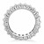 Dual Row Prong Set Round Diamond Eternity Ring in 14k White Gold