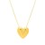 Large Puffed Heart Necklace in 14K Yellow Gold