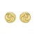 Sterling Silver Yellow Gold Plated Puffed Swirly Knot Stud Earrings