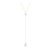 14k Yellow Gold Lariat Necklace with Pearls