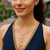 14k Yellow Gold Lariat Necklace with Pearls