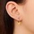 14k Yellow Gold Huggie Style Hoop Earrings with Triangle Drops