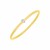 14k Yellow Gold Woven Cuff Bangle with Diamonds