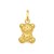14K Yellow Gold Polished Teddy Bear Charm Pendant