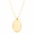 14k Yellow Gold High Polish Large Longevity Medallion Necklace