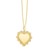 Baroque Heart Necklace in 14K Yellow Gold