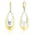 Double Graduated Open Teardrop Earrings in 14k Two-Tone Gold
