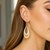 Double Graduated Open Teardrop Earrings in 14k Two-Tone Gold