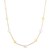 14K Yellow Gold Pearl Bead Tin Cup Station Necklace
