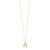 14K Yellow Gold Helium Initial A Pendant