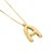 14K Yellow Gold Helium Initial A Pendant