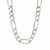 Classic Rhodium Plated Figaro Chain in Sterling Silver (9.60 mm)