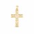 14k Yellow Gold High Polish Vine Cross Pendant