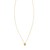 14K Yellow Gold Puffed Mini Cross Pendant Necklace