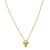 14K Yellow Gold Puffed Mini Cross Pendant Necklace