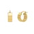Small Tube Shaped Hoop Earrings in 14K Yellow Gold 