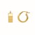 Small Tube Shaped Hoop Earrings in 14K Yellow Gold 