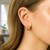 Small Tube Shaped Hoop Earrings in 14K Yellow Gold 