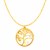 14k Yellow Gold and Mother of Pearl Tree of Life Necklace