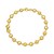 14K Yellow Gold Polished and Satin Pebble Bracelet (6.00 mm)