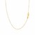 14k Yellow Gold Necklace with Gold and Diamond Heart Key Pendant