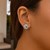 Small Ridged Love Knot Earring in 14k White Gold