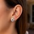Small Ridged Love Knot Earring in 14k White Gold