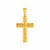 14k Yellow Gold Reversible Textured Cross Pendant