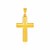 14k Yellow Gold Reversible Textured Cross Pendant