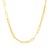 14k Yellow Gold Alternating Paperclip Chain Link and Gold Bar Necklace