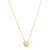 14k Yellow Gold High Polish Scribbles Heart Necklace