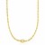Braided Wheat Chain with Knot Necklace in 14K Yellow Gold