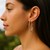 Thin Oval Hoop Earrings in 14k White Gold